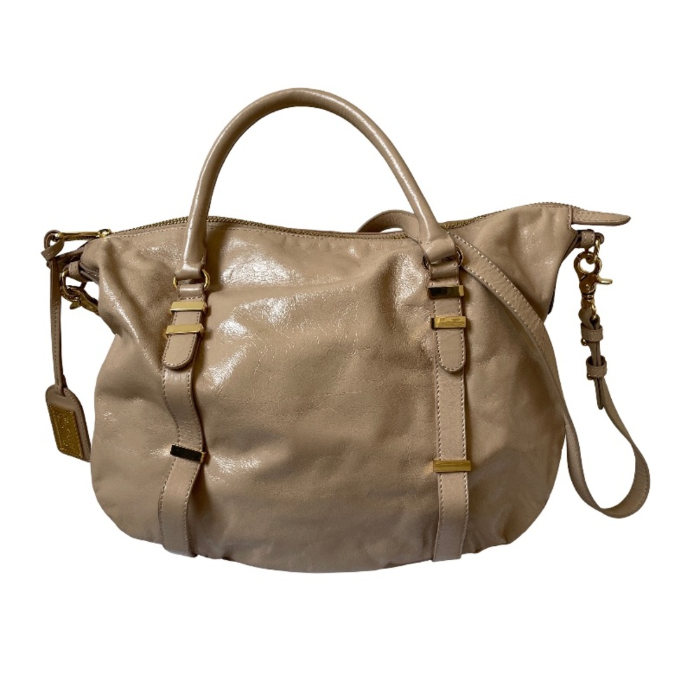 Badgley Mischka Beige Satchel Bag